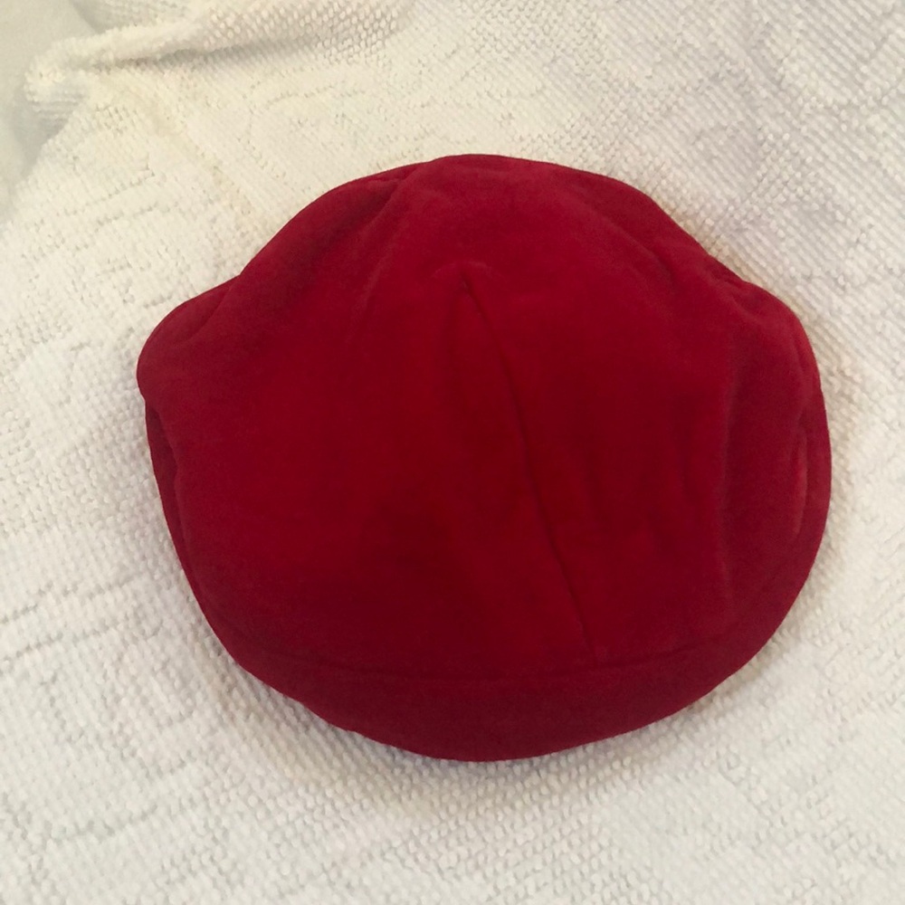 Vintage Red Velvet Beret Cap